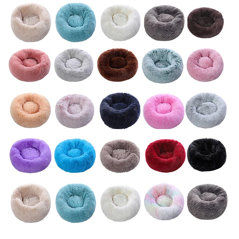 

Super Large Cat Bed Round Washable Dogs Bed Winter Warm Sleeping Soft Plush Dog Kennel Cat Mats Puppy Cushion Mat Dog Cat House