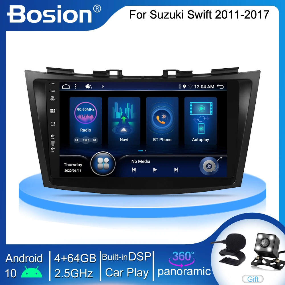 

Автомобильный мультимедийный плеер Bosion, проигрыватель на Android 10, 4 Гб ОЗУ, 64 Гб ПЗУ, с GPS, Wi-Fi, для Suzuki Swift 4, 2011-2017, типоразмер 2 din