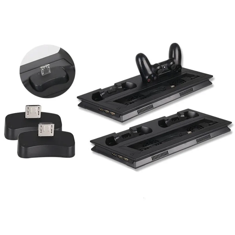 Вертикальная охлаждающая зарядная подставка 2 в 1 для PS4 Slim/Pro P S4 игровая станция 4