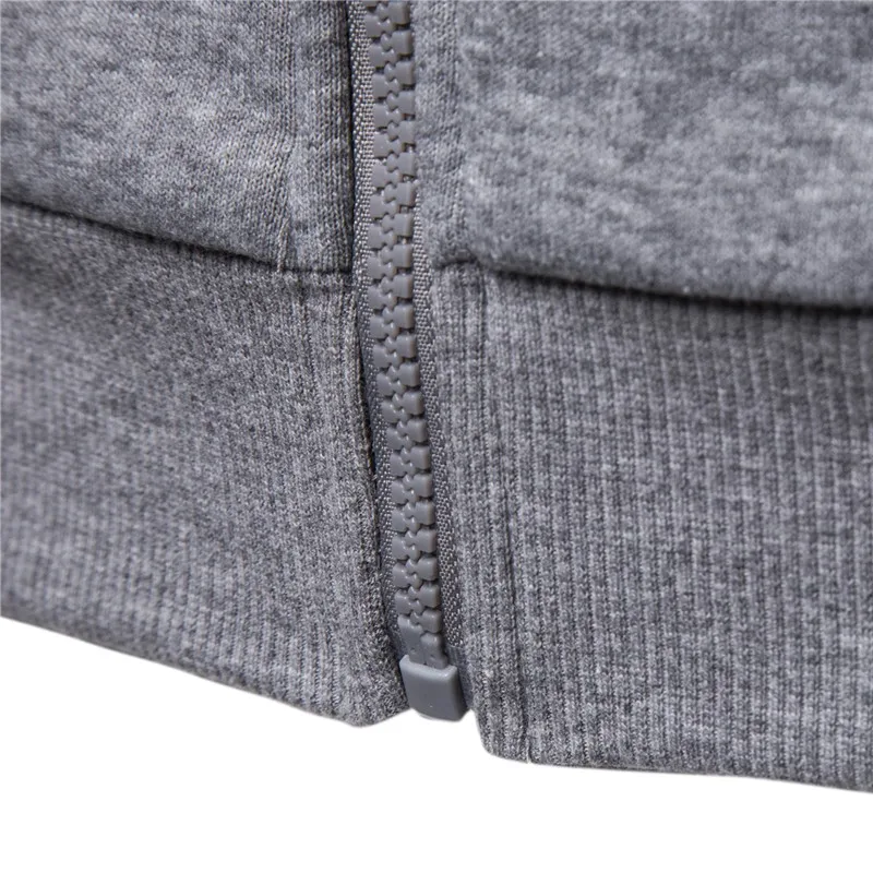 

2019 New Autumn Winter Cotton Hoodied Mens Sweatshirts Solid Hoody Fleece Thick Hoodies Men Sportswear Zipper Sweatshirts Men