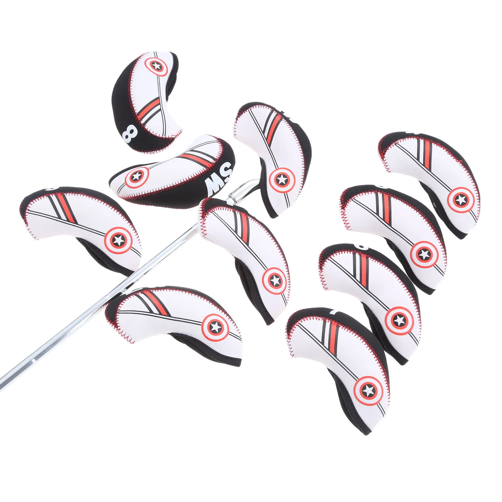 10 шт. неопрен крышка головного убора для гольфа танкетке/железа/клюшка протектор