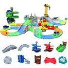 Магический светящийся гоночный трек, универсальные аксессуары, рампа, поворот, мост, перекрестки, железная дорога, игрушечная железная дорога игрушка для трека для детей