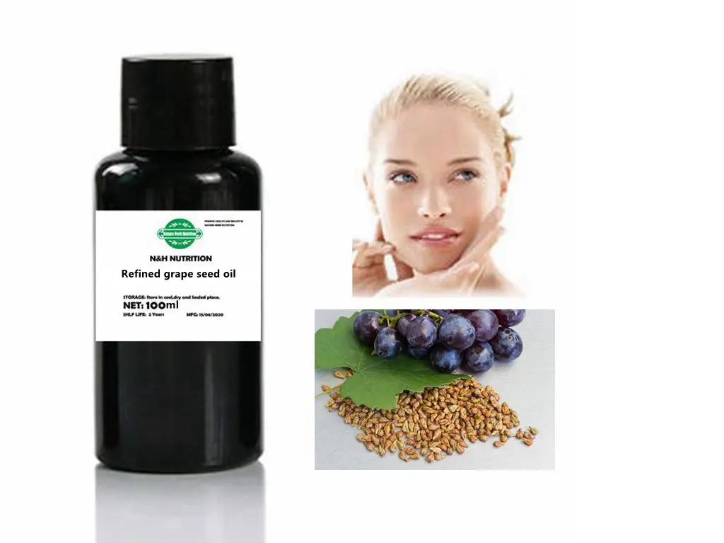 

Refined grape seed oil, suitable for all skin, whitening and freckle removing, repairing skin cells, hydrating and moisturizing