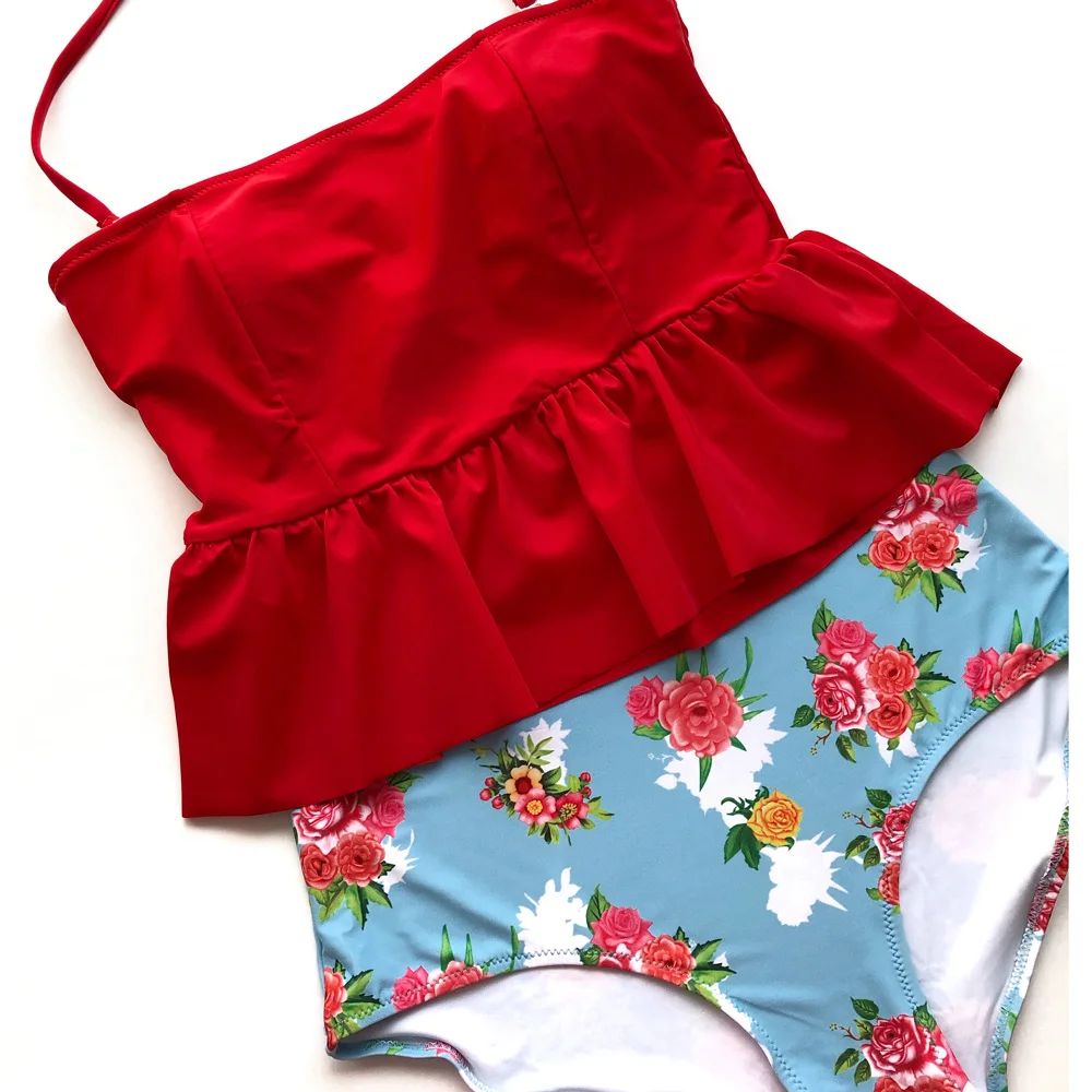 BANDEA танкини 2019 с высокой талией женские купальники большого размера бандо размер