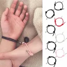 2 шт.компл., магнитный браслет с застежкой-замком для пар, для женщин и мужчин, креативные браслеты дружбы с веревкой, ювелирные изделия