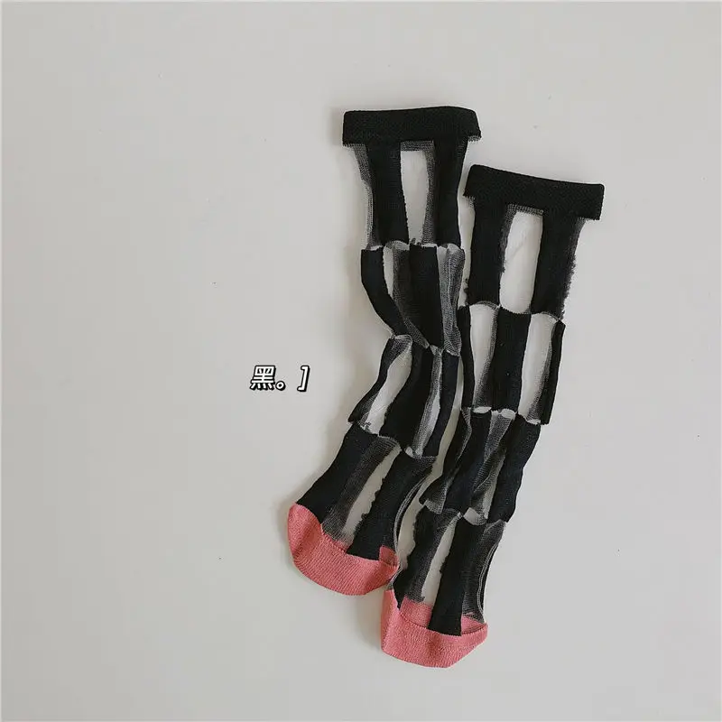 

Children's Socks Summer Boys Ultra-Thin Crystal Square Ladies Socks Girls Middle-Aged Children's Socks Combed Cotton Socks