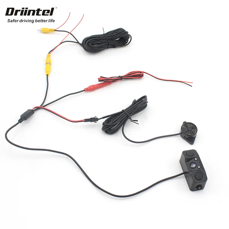 Водонепроницаемый датчик парковки Driintel 3 в 1 камера заднего вида с 2 датчиками