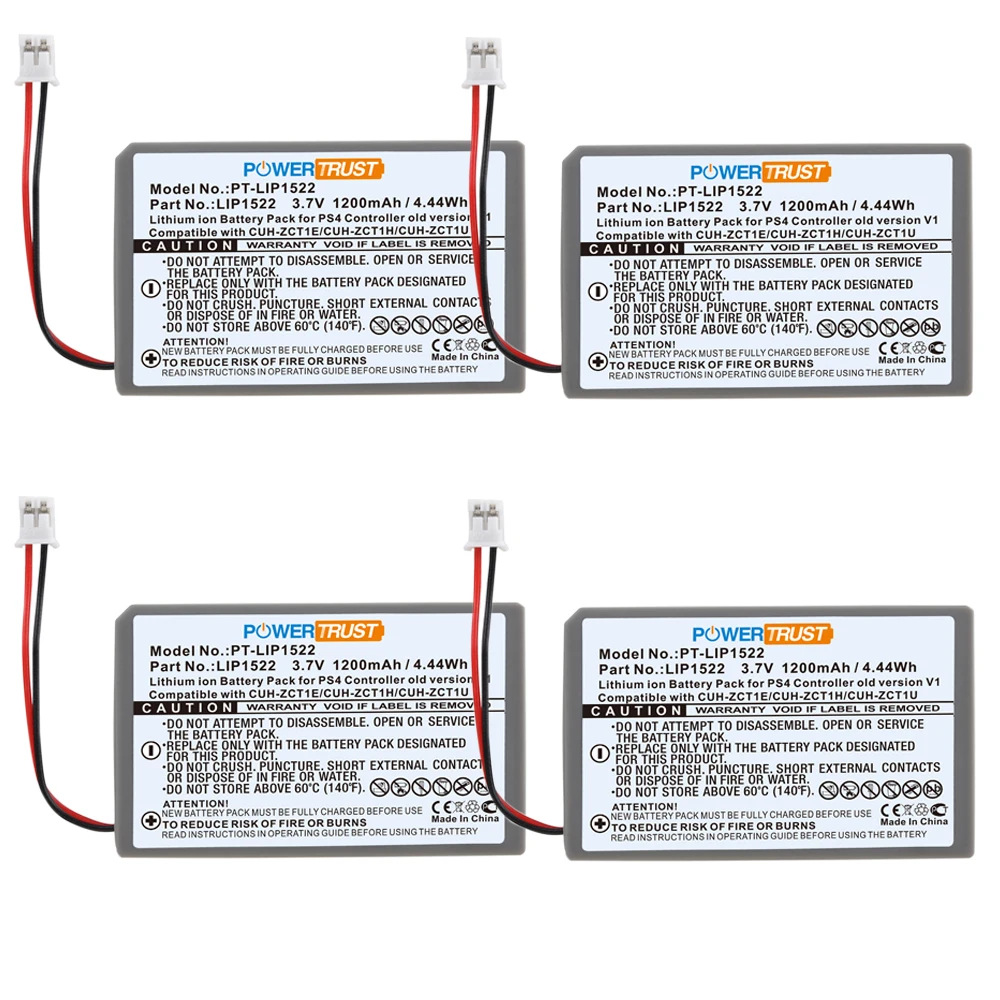 

4Pcs LIP1522 Battery for Sony PS4 Bluetooth Wireless Dual Shock Controller First Generation CUH-ZCT1E or CUH-ZCT1U Old Version