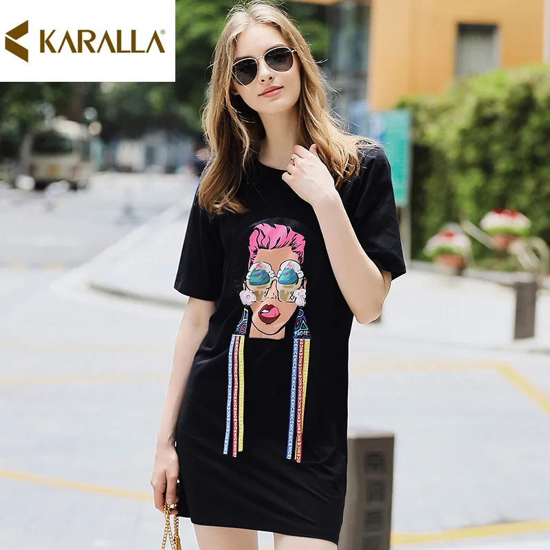 Новинка 2020 года сезон весна лето Модная молодежная одежда Милая футболка с