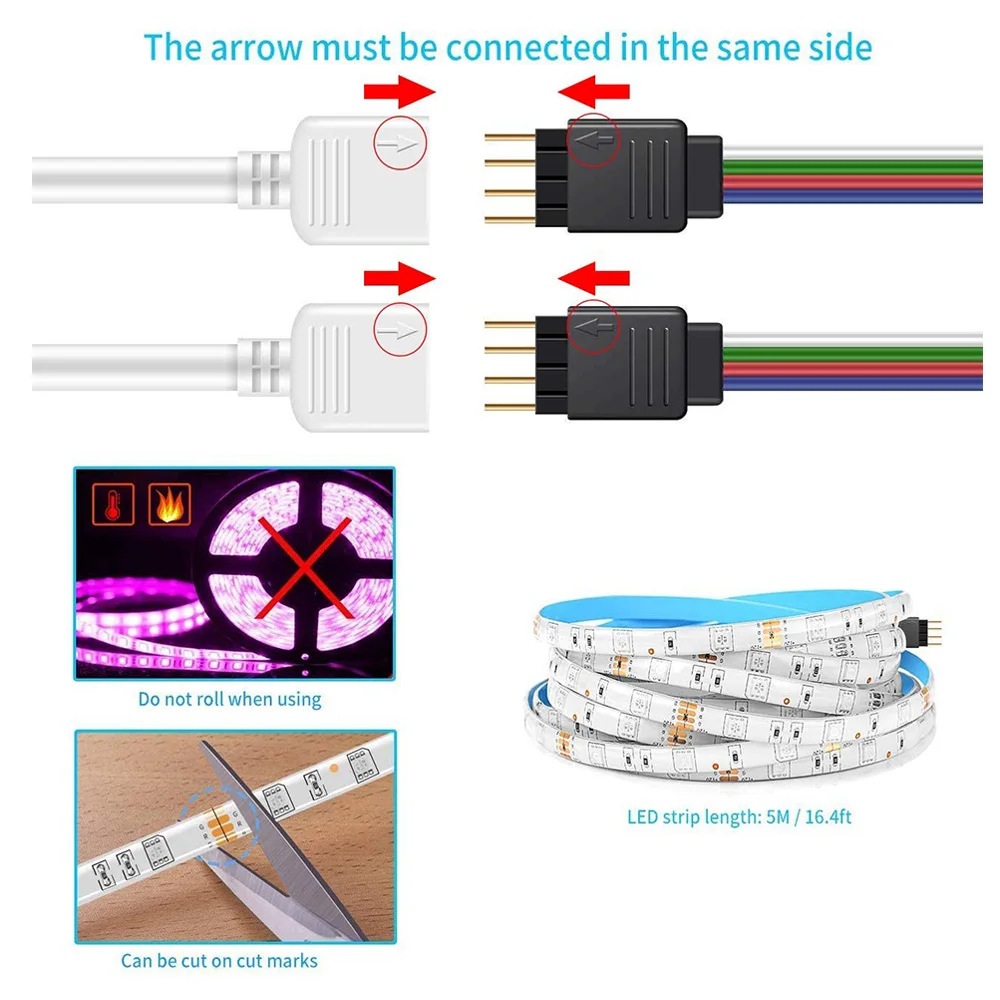 Светодиодный светильник s Kit для спальни 5 м 150 светодиодов 5050 RGB дистанционное