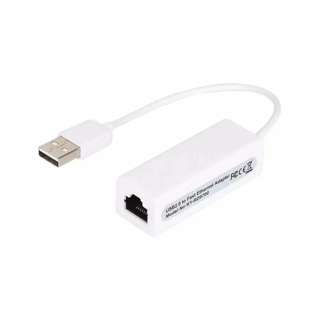 

USB Ethernet Adapter 10/100Mbps Network Card Rj45 USB C Lan For Windows 7/8/10 / XPR D9700 USB Wired Internet Cable