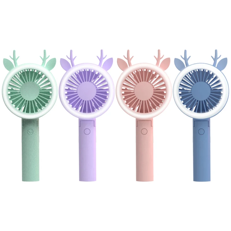 Вентилятор портативный USB Перезаряжаемый вентилятор светодиодный светильник