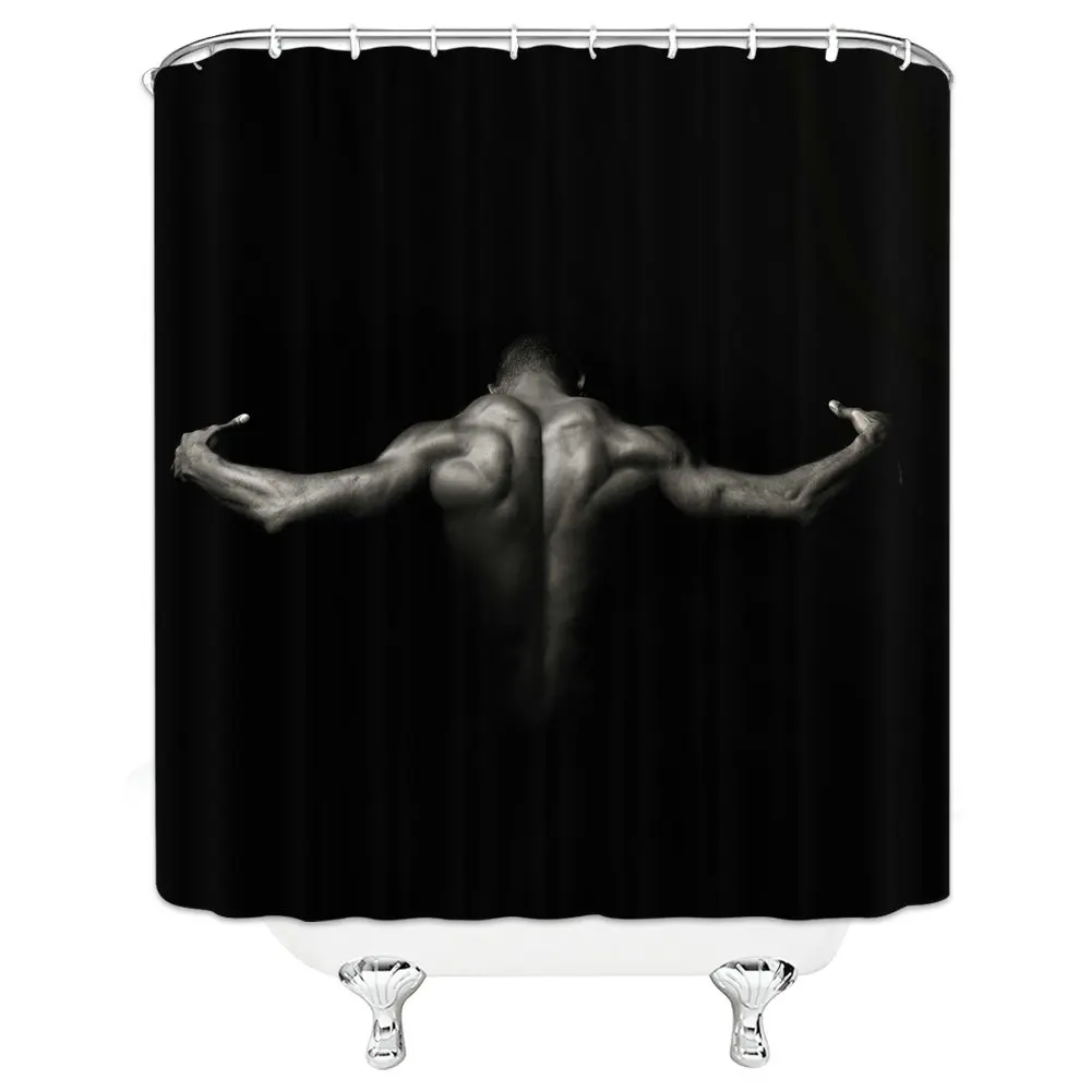 Водонепроницаемая занавеска для душа из полиэстера с крючками 180 Х200 см | Дом и сад