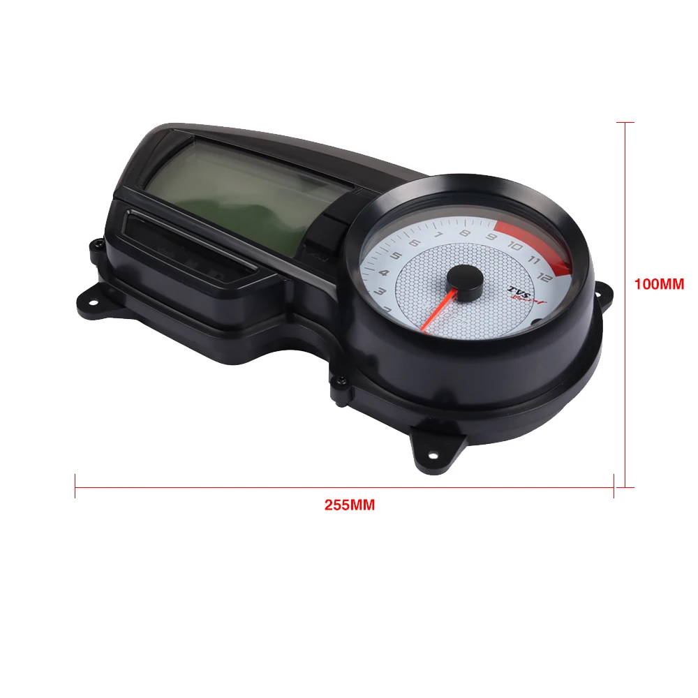 

Motorcycle Speedometer Odometer digital indicator Instrument Tachometer Clock meter Fuel meter For TVS APACHE RTR 160 CC 180