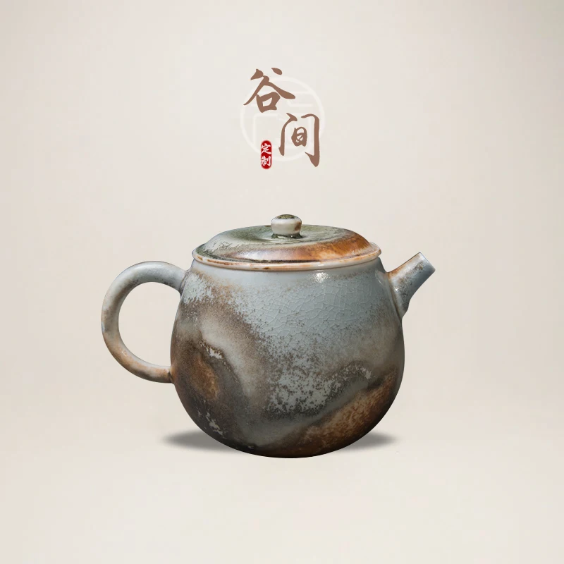 

Jingdezhen pure hand-made wood firing kiln, local firing teapot, Kung Fu tea set, high temperature ceramic small single pot
