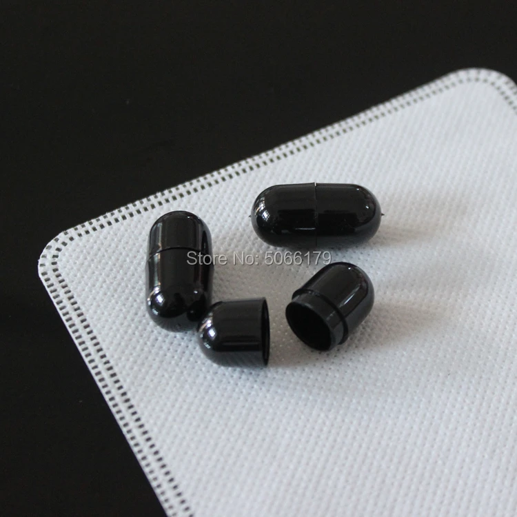 Пустая черная симпатичная капсула упаковочная бутылка пластиковая Удобная