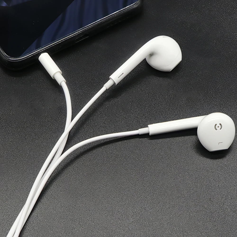 Белые проводные наушники-вкладыши шумоподавление без потерь Hi-Fi стерео удобная