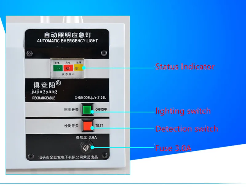 저렴한 220V 자동 비상 조명 더블 헤드 충전식 LED 랜턴 안전 출구 조명 10W Y