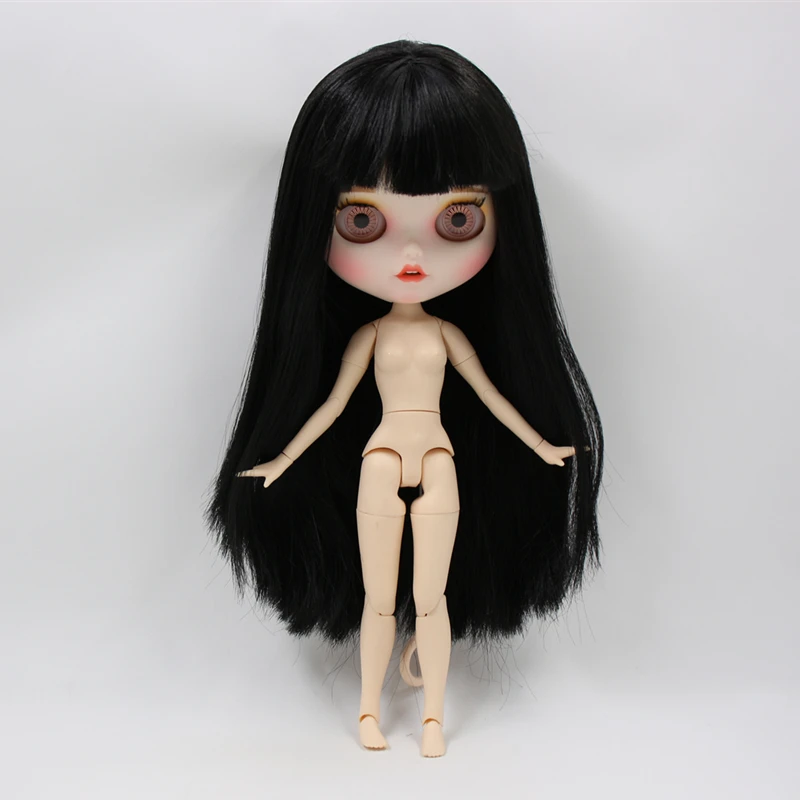 Ледяная кукла DBS Blyth 1/6 bjd белая кожа 19 сустав тела длинные прямые черные волосы и