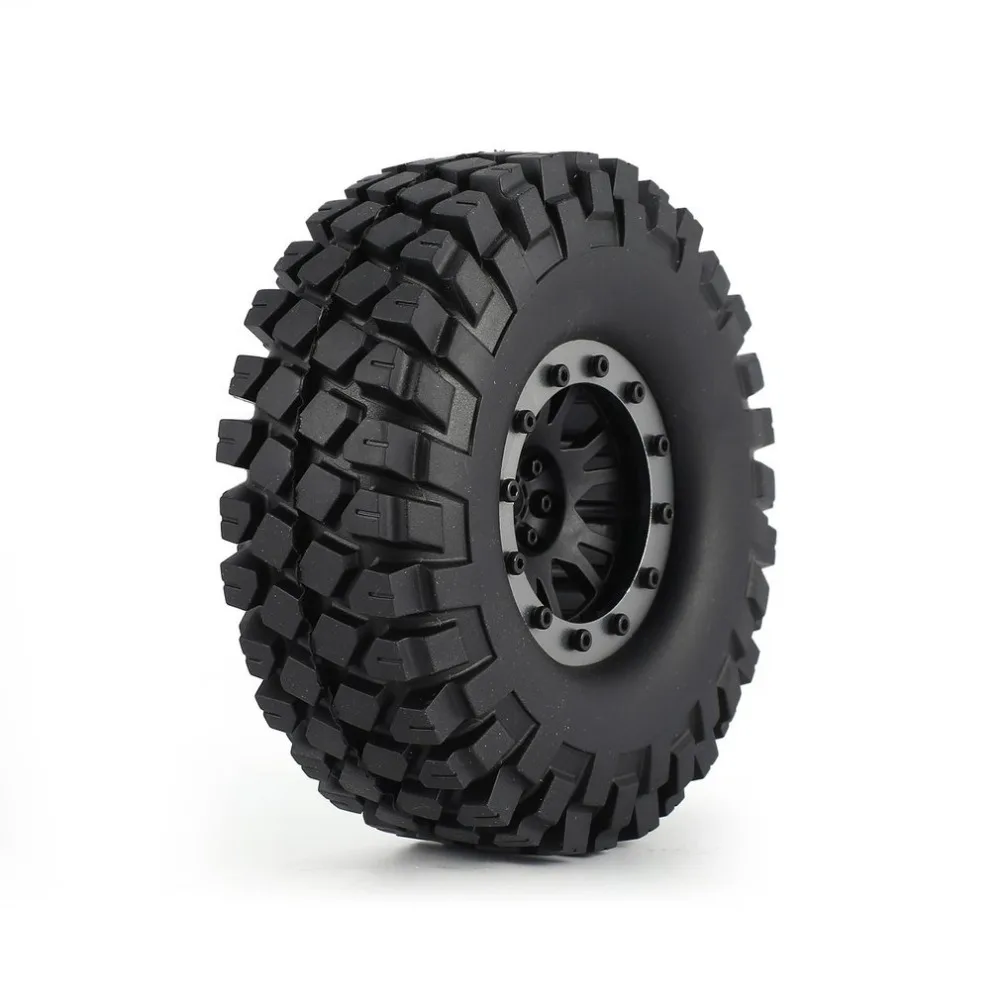 

4pcs AUSTAR 6020 110mm 1.9in Rim Rubber Tyre Tires Beadlock Wheel Set for Axial SCX10 RC4WD D90 1/10 RC Crawler Car Model