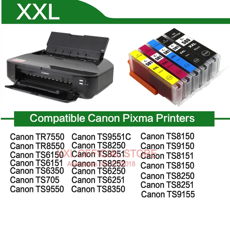 Чернильный принтер для картриджей Canon TS6150 TS6250 TS 6150 6250 Pixma 580XXL PGI580 | Компьютеры и