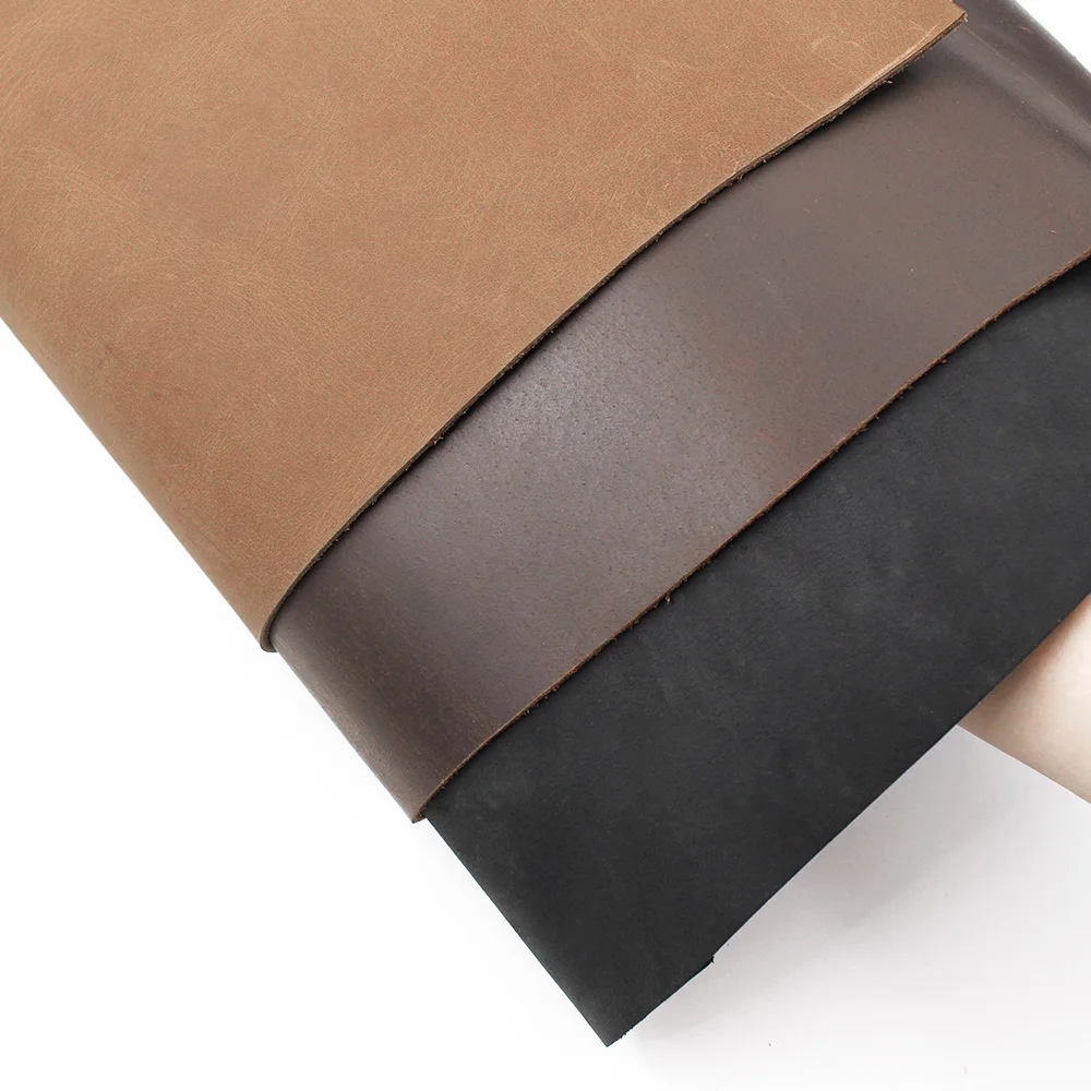 

Crazy Horse Leather Material DIY Hand Leathercraft Vintage Oil Tanned Leather Piece Pull-Up Cowhide First Layer of Leather