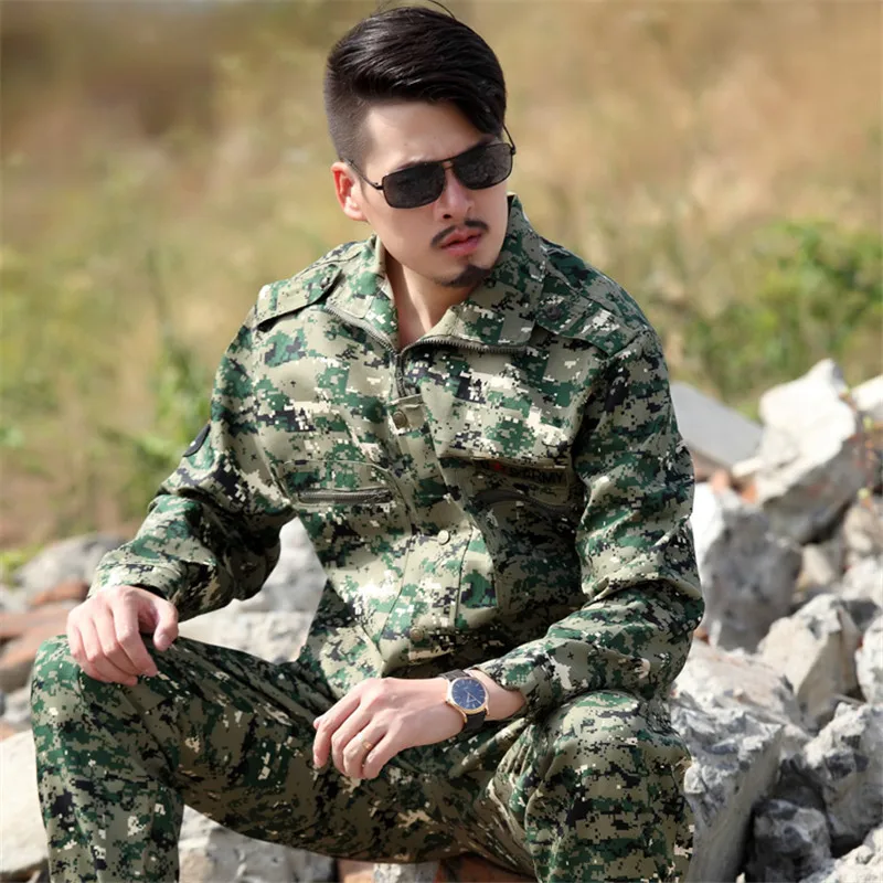 Color4 Высокое качество, маскировка, Мужская военная форма, армейский костюм, камуфляж, WW2, Мужская тактическая куртка, штаны, Мультикам, Боевой набор, костюмы - Цвет: Color4