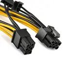 Кабель-разветвитель PCI-E 6-контактный на 2x 8-контактный GPU для видеокарты, кабель питания PCI Express 6-контактный разъем Мама-папа 8-контактный Удлинительный кабель питания