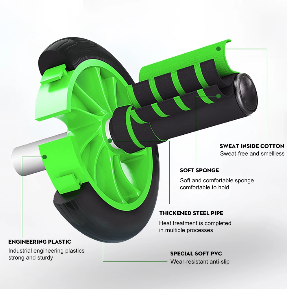 SKDK Abdominal Wheel Abs Workout Ab Exercise Equipment with Mat Arm Waist Leg Gym Muscle Trainer 1PC | Спорт и развлечения
