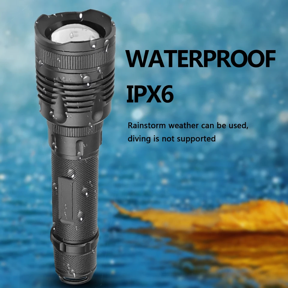

CREE XHP90 32w Powerful Zoom Lens Tactical LED Flashlight Torch New Arrive Original 2* 18650 or 26650 Battery Bulbs Waterproof
