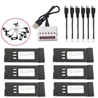 Аккумулятор Lipo 3,7 в 500 мА  ч с зарядным устройством 6 в 1 для E58 JY019 S168, запасные части для радиоуправляемых квадрокоптеров, 3,7 в, RC e58