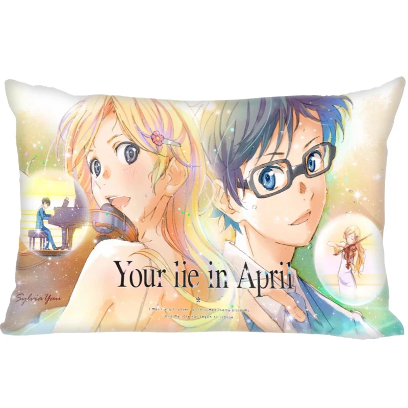

Наволочка большой размер Your Lie in April, домашняя Свадебная декоративная наволочка, прямоугольная искусственная наволочка, атласная ткань A12.21