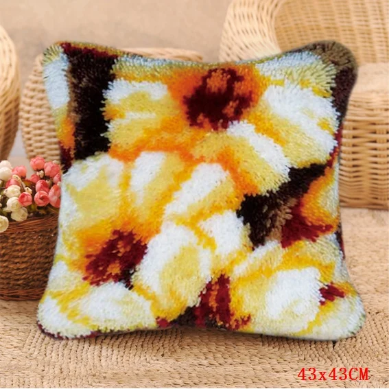 Цветы трава грубая шерсть защелка крючок наборы Сделай Сам Вышивка крестиком