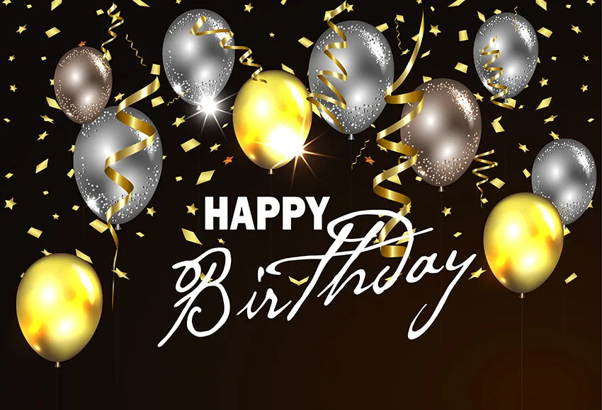 

Balloon Birthday backgrounds photography vinyl professional ribbons confetti photo backdrops for photo studio backgrounds G-1021