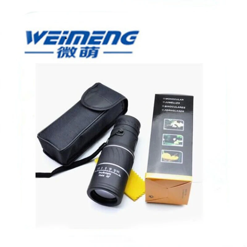 Weimeng 16X52 hd монокуляр/одиночный телескоп 66 м/8000 м Регулировка фокусировки видения зеленая пленка высокой мощности HD ночной телескоп зум