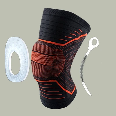 X054 ORANGE Новинка, 1 шт., поддержка баскетбола, Силиконовые Мягкие Наколенники, поддержка, фиксация коленной чашечки, защита, волейбол, фитнес, спорт, безопасность - Цвет: X054 ORANGE