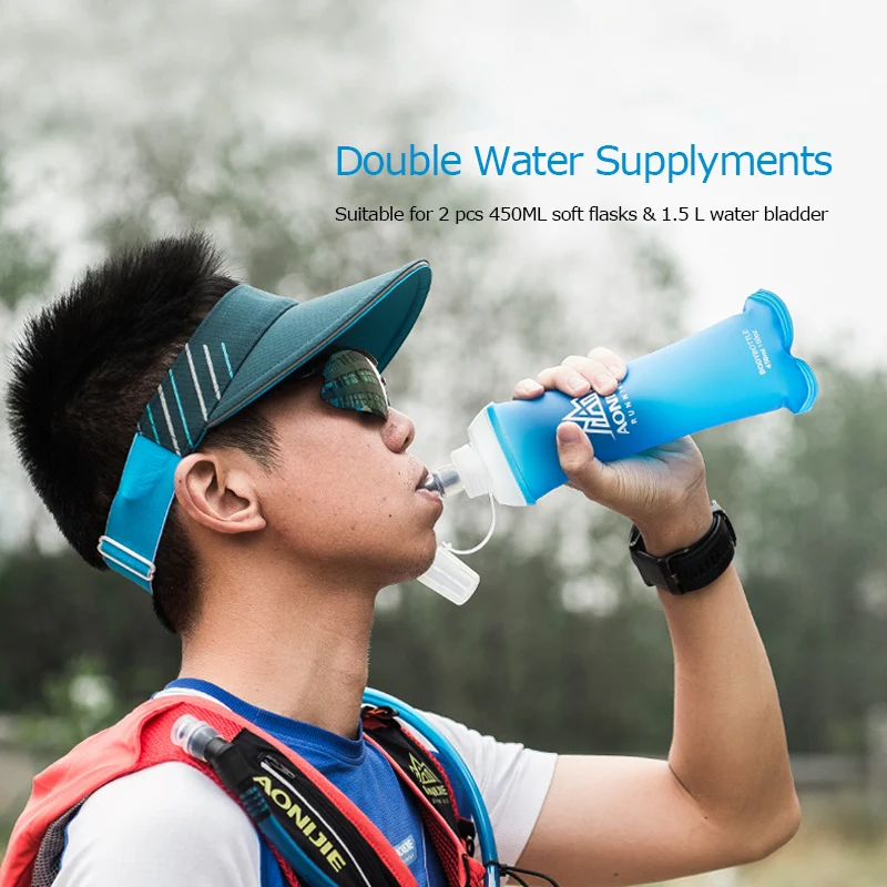 AONIJIE Lightweight Ultra Vest 8L Hydration Backpack Pack Bag Soft Water Bladder Flask Hiking Trail Running Marathon Race C958