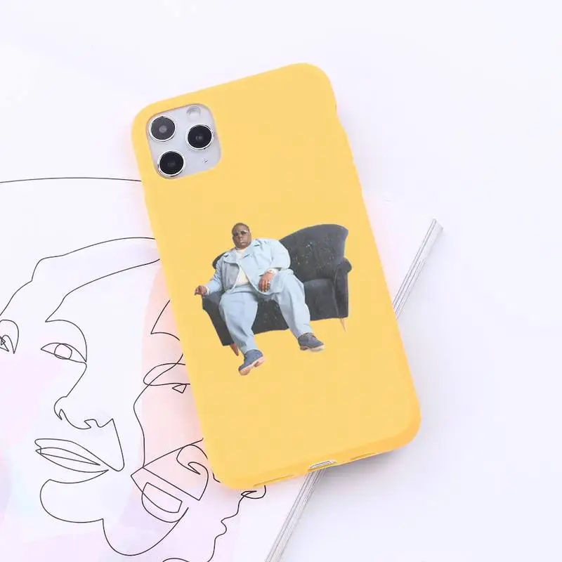 

biggie Rapper pattern Phone Case Candy Color for iPhone 6 7 8 11 12 s mini pro X XS XR MAX Plus