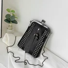 Женская сумка через плечо, винтажная дизайнерская сумка из искусственной кожи, с заклепками и бахромой, с цепочкой, 2021