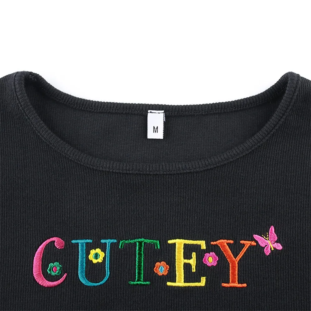 Женская футболка лето 2020 с коротким рукавом Модные Пастельные буквы панк девушки