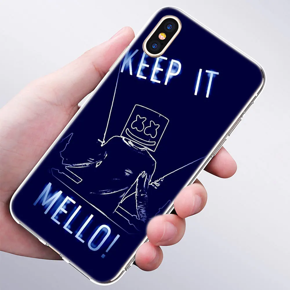 003 Роскошный мягкий силиконовый чехол для телефона DJ marshmallow для Apple iPhone 11 Pro XS Max X XR 6 6S 7 8 Plus 5 5S SE Модный чехол - Цвет: 003