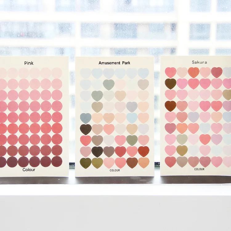 Sandro прекрасный Цвет любовь круг точка Стикеры вручную учетной записи Diy печать