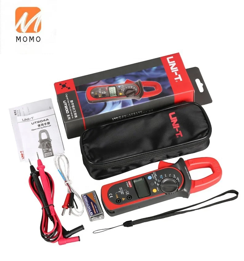 

Digital Clamp Multimeters UT204A Auto Range Temperature AC DC Current Clamp Meter Unit Ammeter Voltmeter