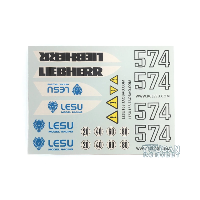 Decal Sticker for LESU 1/15 RC Hydraulic Liebherr Wheel Loader Truck DIY Remote Control Toys Car Model TH17183-SMT3