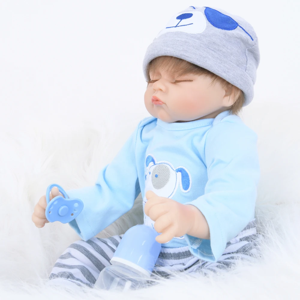 Новый стиль милая кукла Bebe Reborn Реалистичная Спящая для новорожденных с закрытыми