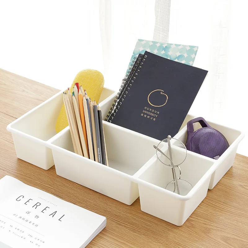 Plastic Grid Desktop Seperated Cosmetic Storage Box Drawer Debris Organizing Skincare | Дом и сад