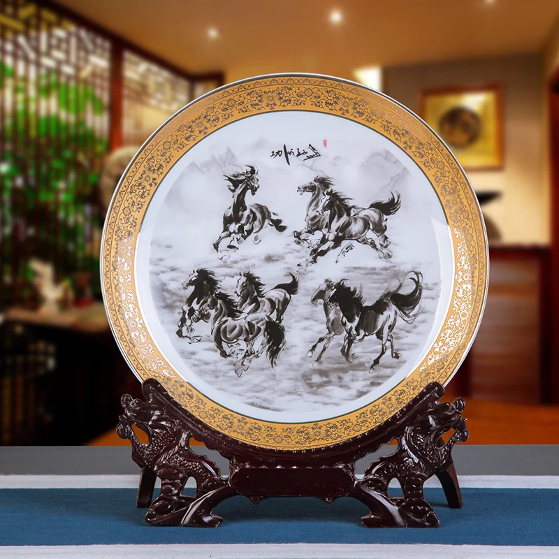 Jingdezhen керамическая декорация домашняя подвесная тарелка китайские поделки для