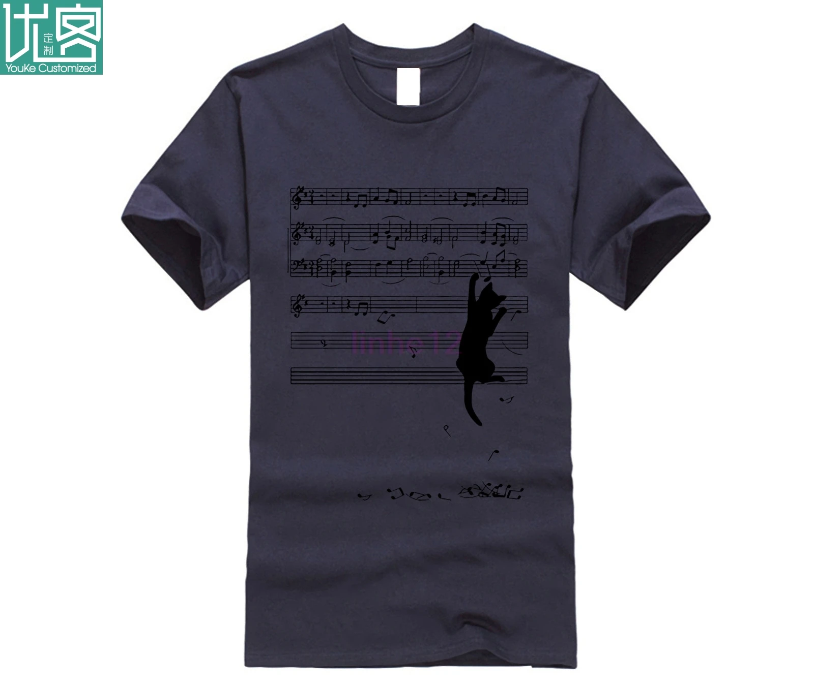 Newest 2020 Funny Mischief Cat T-Shirt Men's Personality Music Animal Printed T Shirt Summer Novelty Short Sleeve Tee Tops |