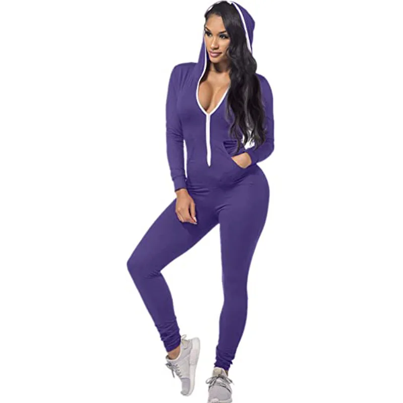 

Autumn New Hot Sale Sports Casual Fashion Solid Color One-Piece Women's Suit