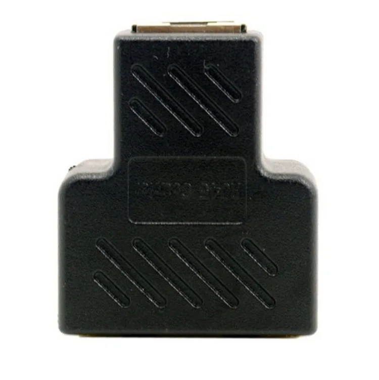 2Pcs Black 1 To 2 Ways Network LAN Ethernet Cable Female RJ45 Extender Splitter Adapter Connector Plug Tee Head | Компьютеры и офис